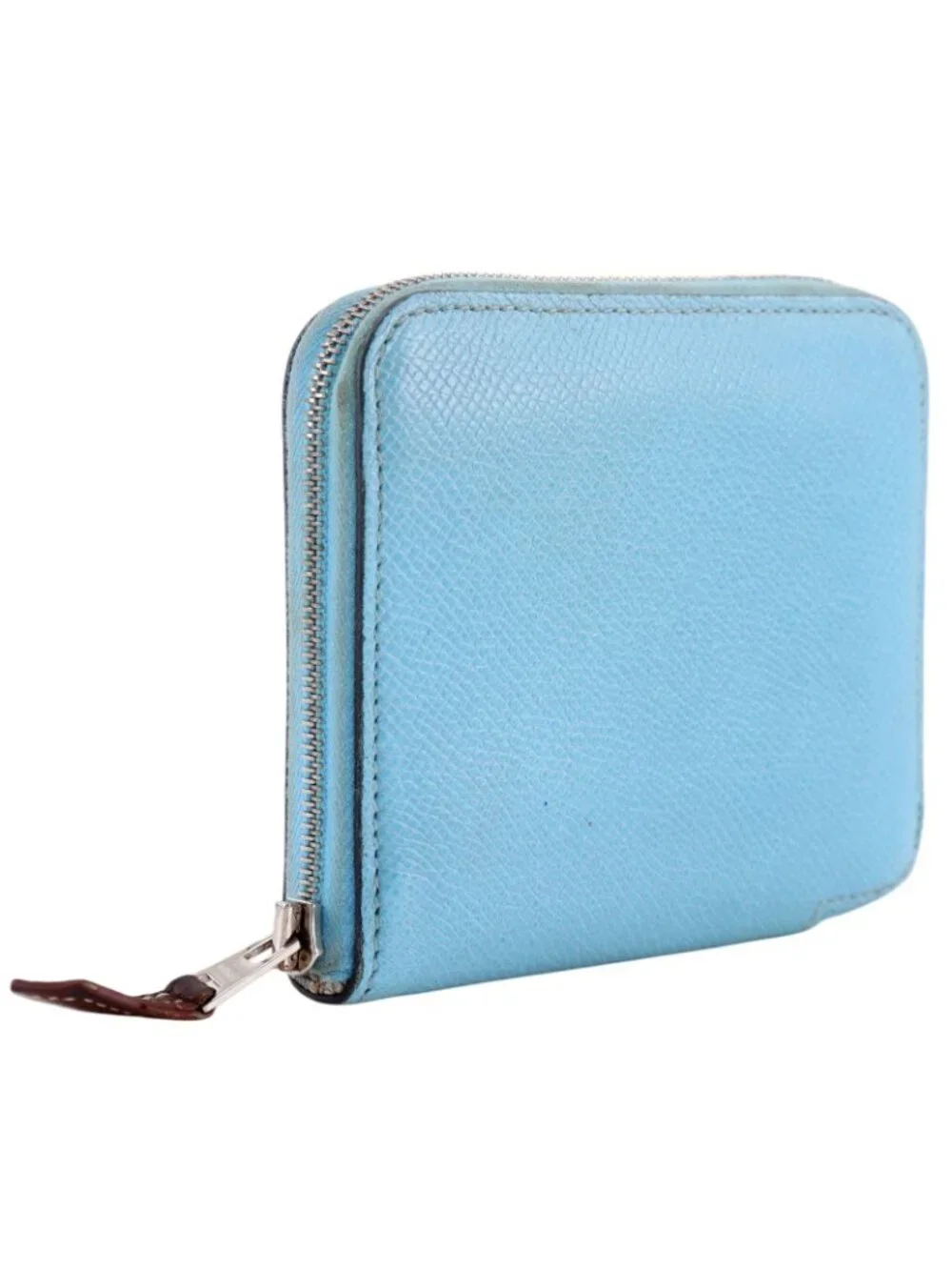 Hermes Compact Silk in Veau Light Blue Coin Case